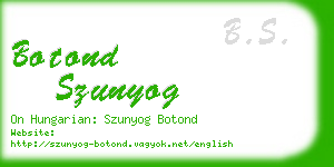 botond szunyog business card